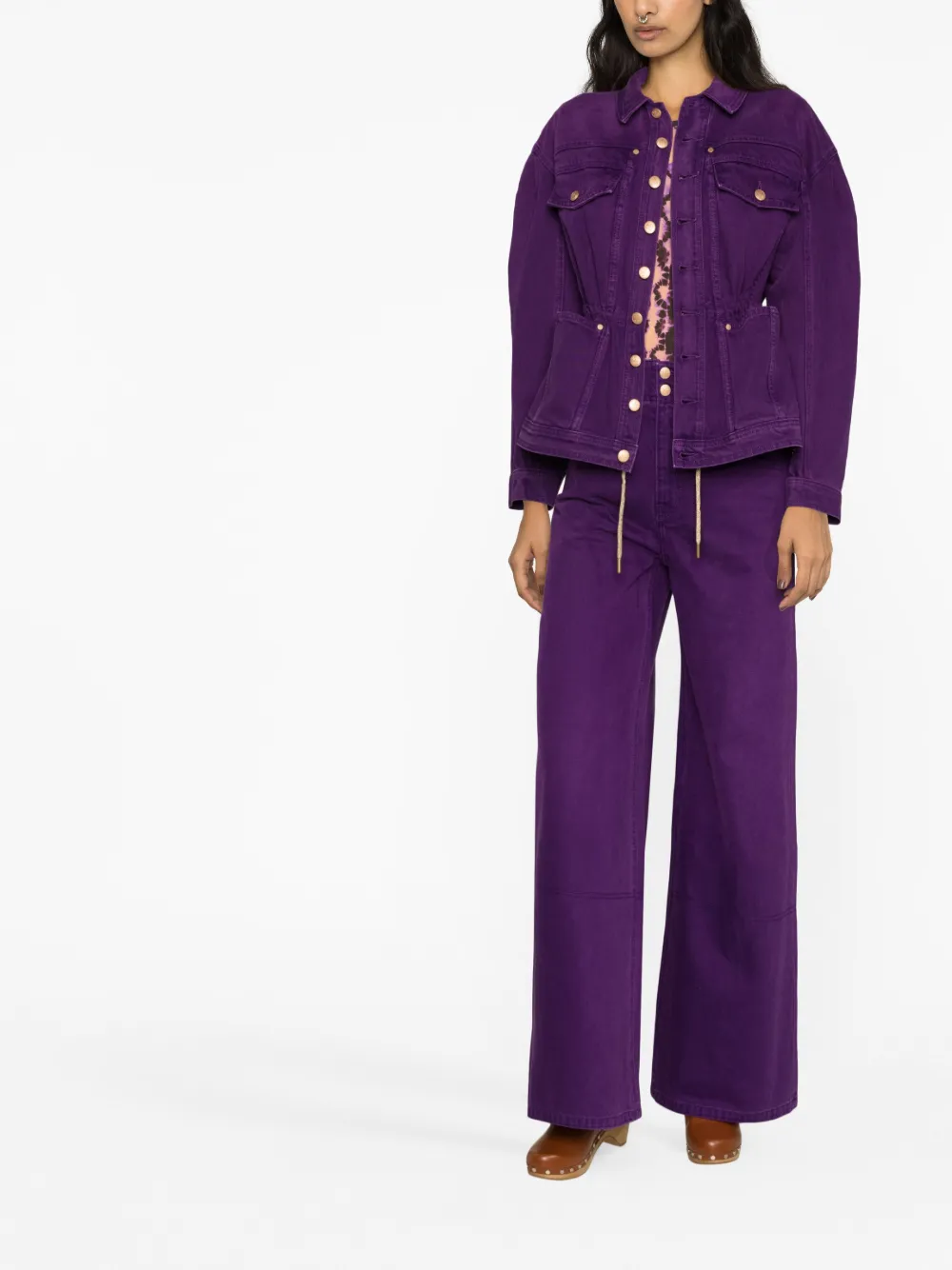 Ulla Johnson Jeans met wijde pijpen - Paars