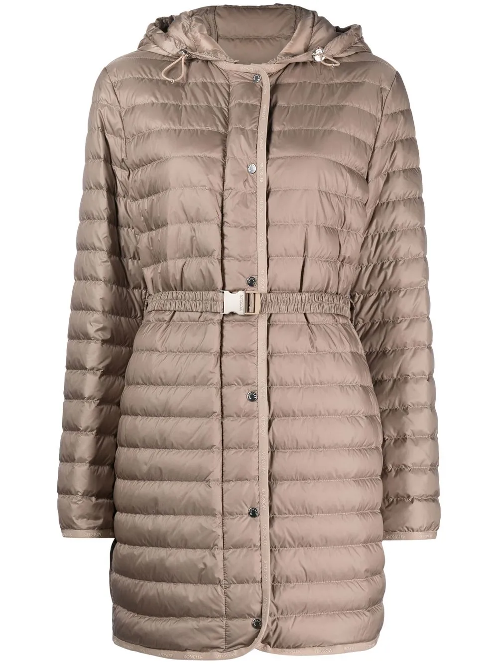 

Moncler Oredonne padded belted coat - Neutrals