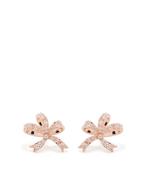 Swarovski Swarovski-crystal bow earrings 