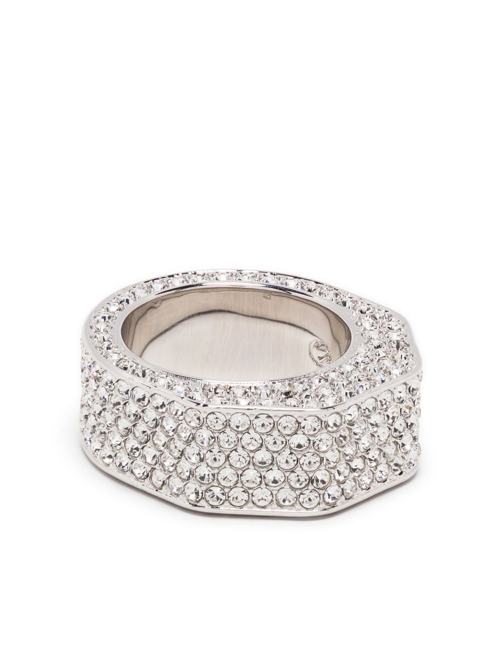 Shop Swarovski Dextera Octagonal Ring In Silver