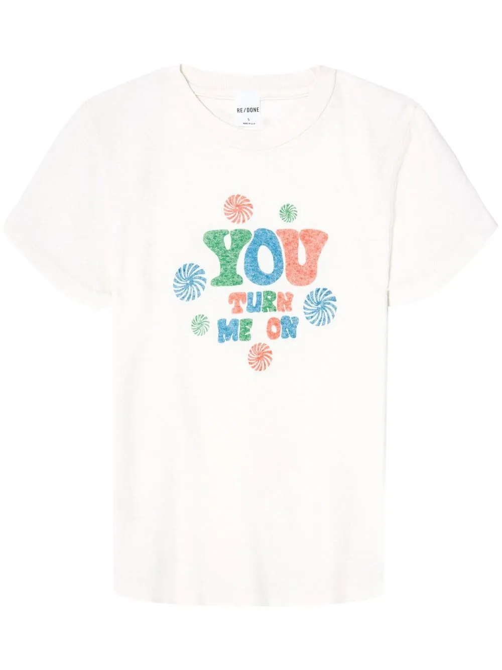 

RE/DONE 90s slogan-print T-shirt - White