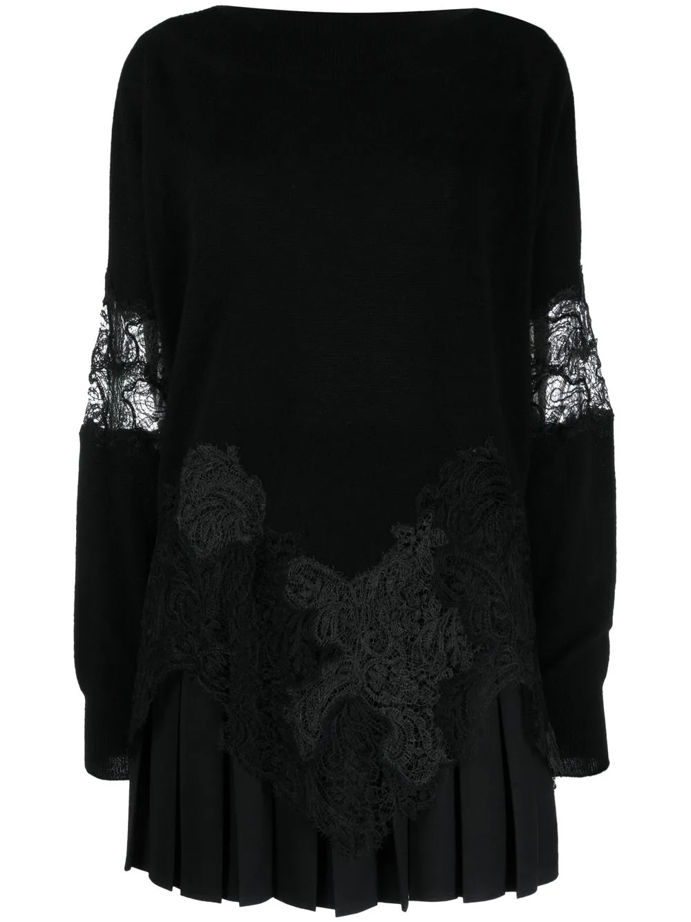 

Ermanno Scervino lace-detail jumper dress - Black