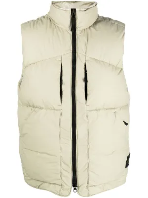 Stone island garment dyed down filled gilet shop