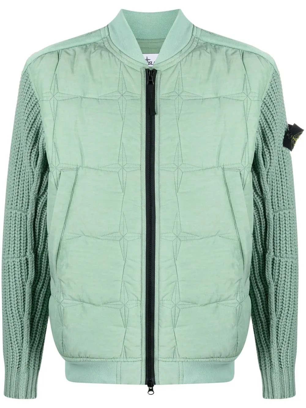 

Stone Island logo-patch padded jacket - Green