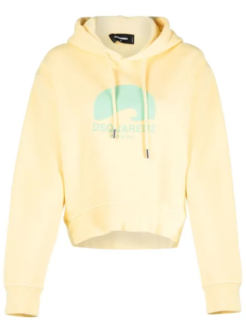 DSQUARED2 logo-print drawstring hoodie Women