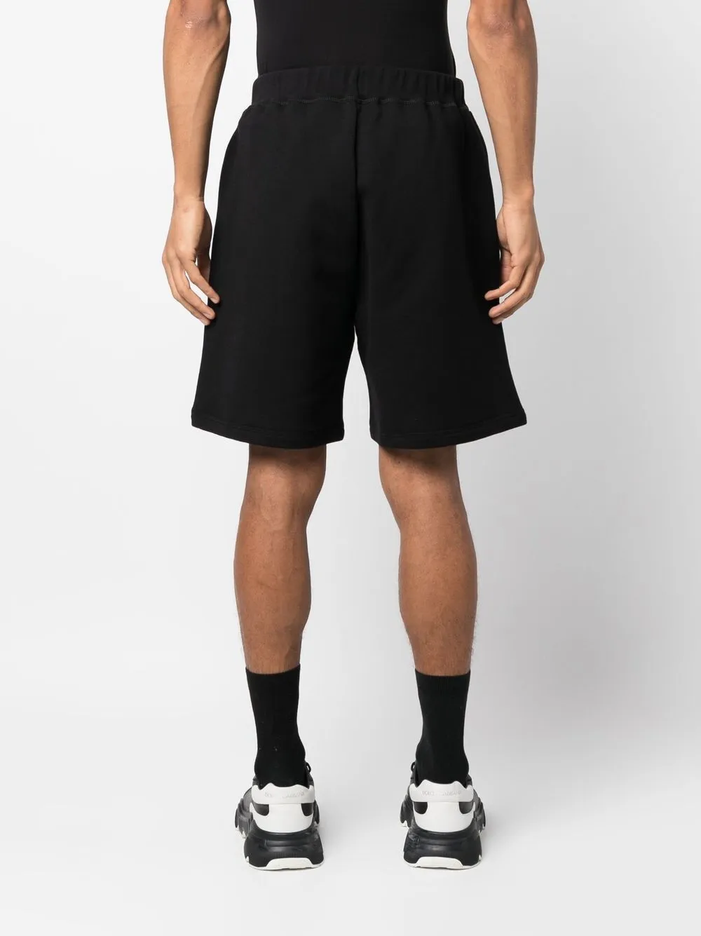 Shop Dsquared2 Icon Logo-print Shorts In Black