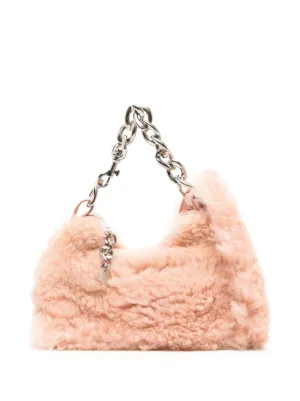 Topshop pink best sale fur bag