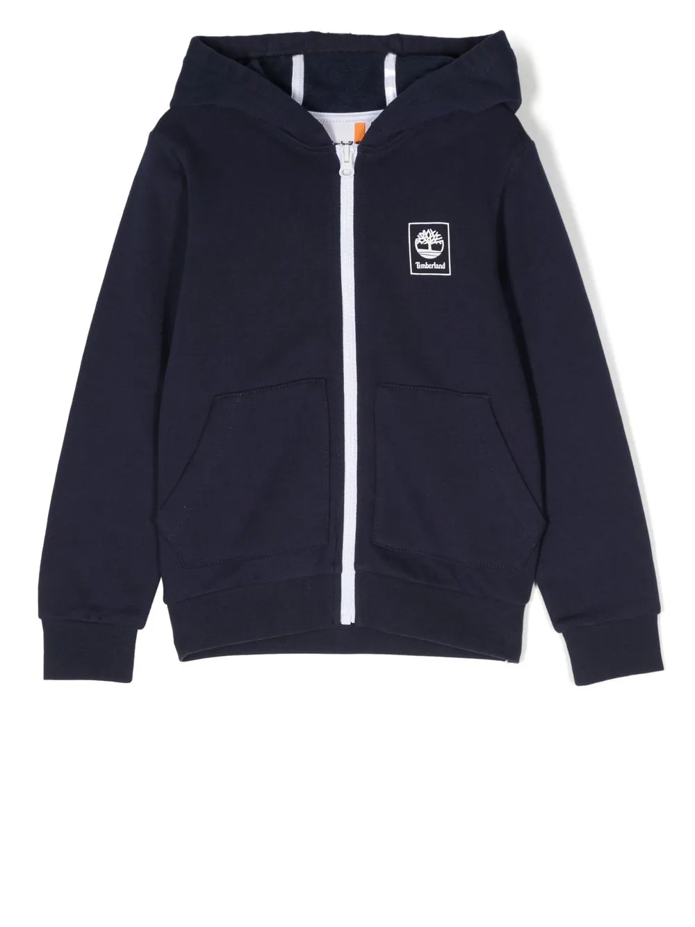 

Timberland Kids hoodie con logo estampado y cierre - Azul