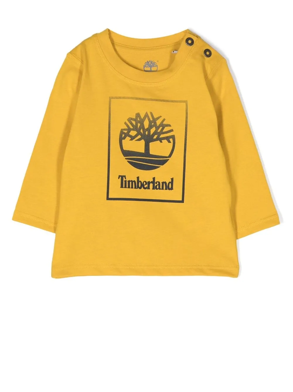 Timberland Kids playera manga larga con logo estampado - Amarillo