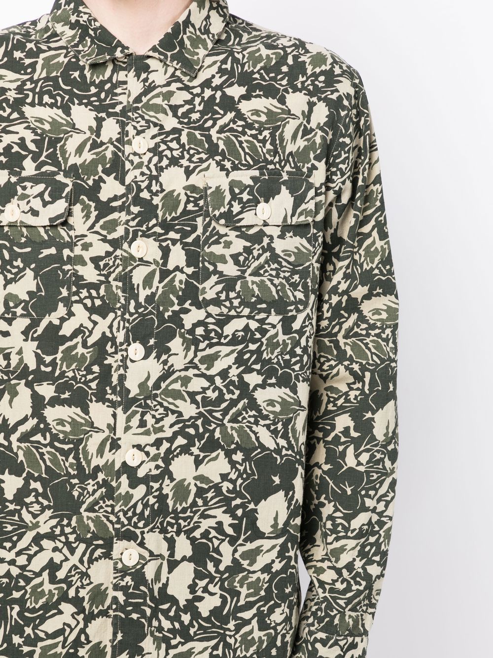 Shop Ymc You Must Create Graphic-print Long-sleeve Shirt In Green