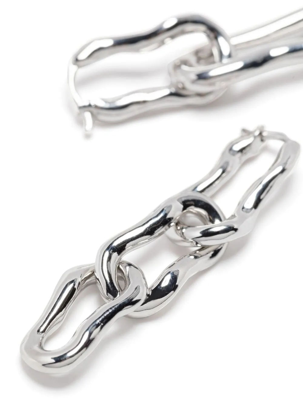 Missoma Oorbellen met schakelketting - Zilver