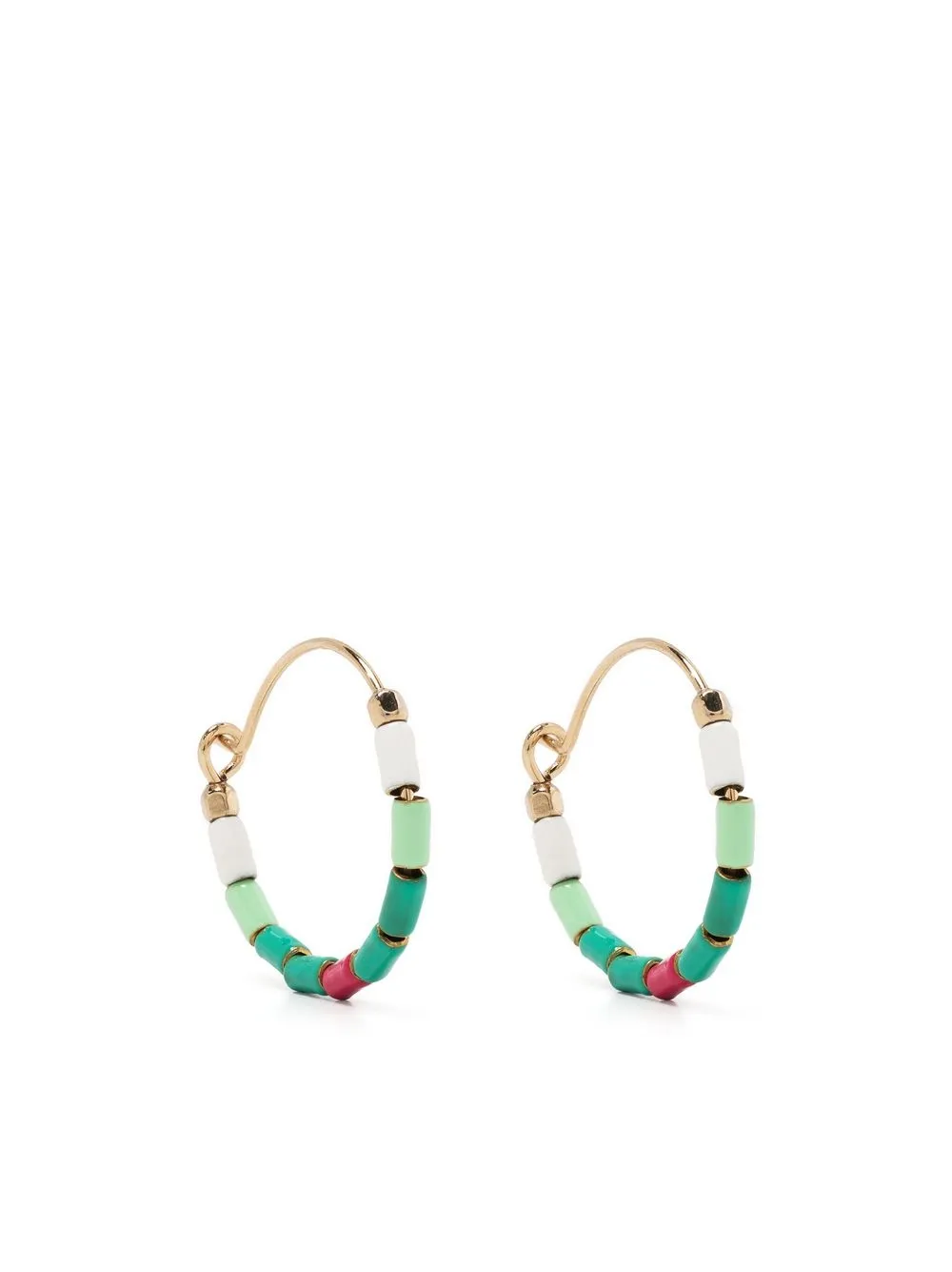 

Isabel Marant beaded hoop earrings - Green