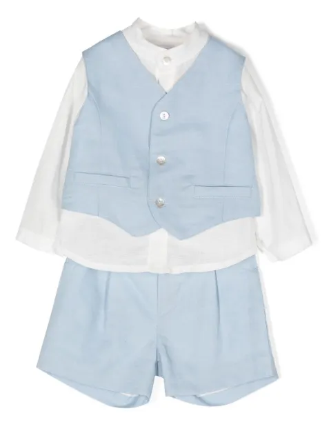 Mimilù shirt waistcoat linen trouser set