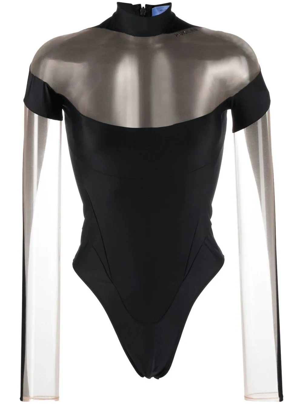 

Mugler cut-out detail bodysuit - Black