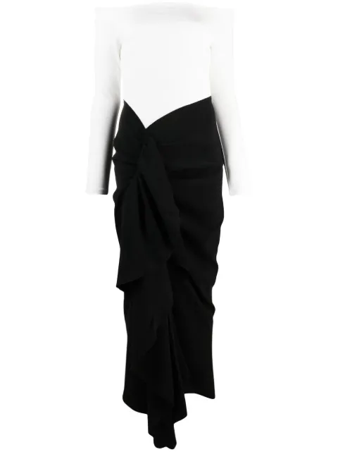 Solace London Schulterfreies Maxikleid