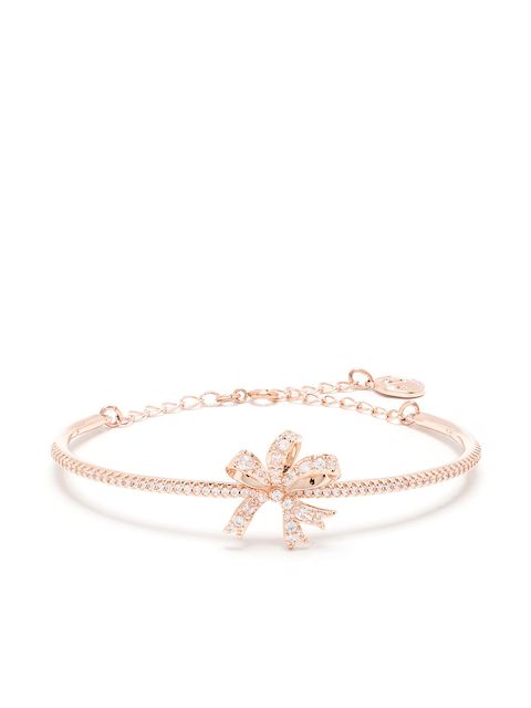 Swarovski Volta crystal-embellished bow bangle 