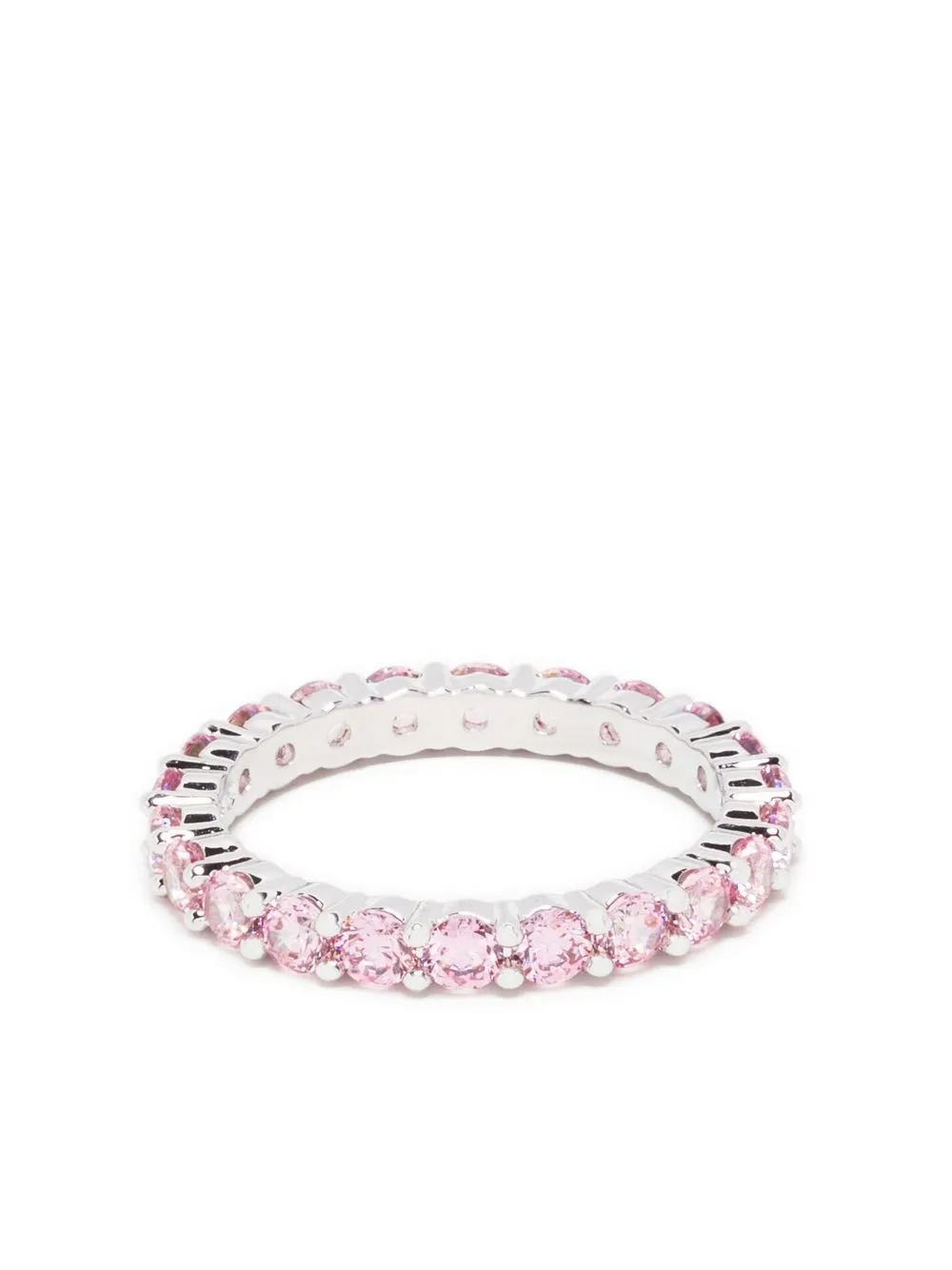 Swarovski Metal Matrix Ring Embellished With Crystals In Pink