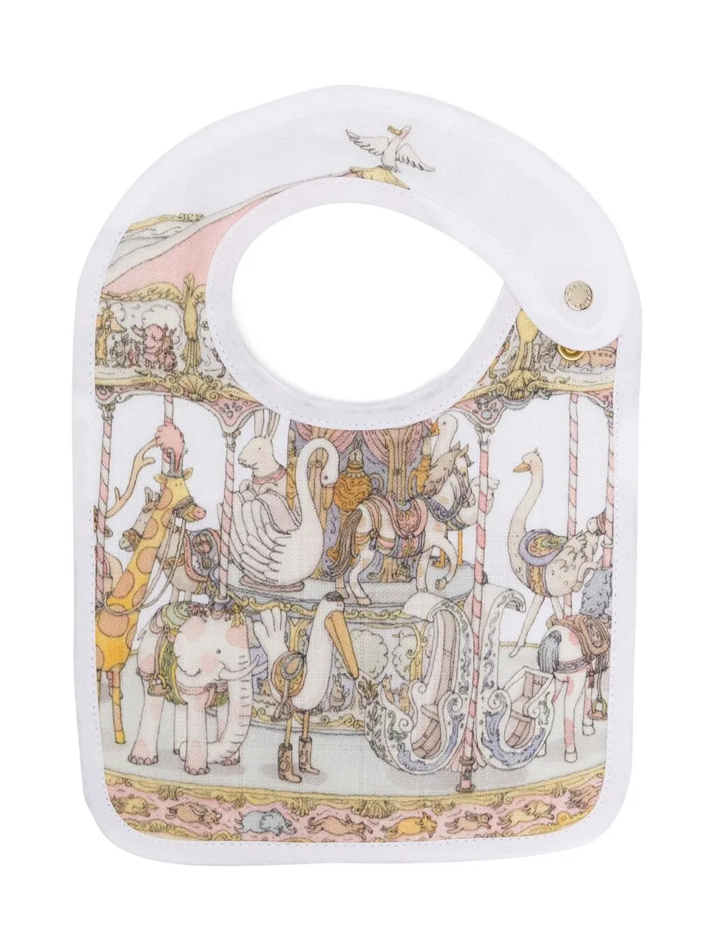 

Atelier Choux Carousell-print bib - White