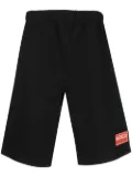 Kenzo logo-patch detail shorts - Black