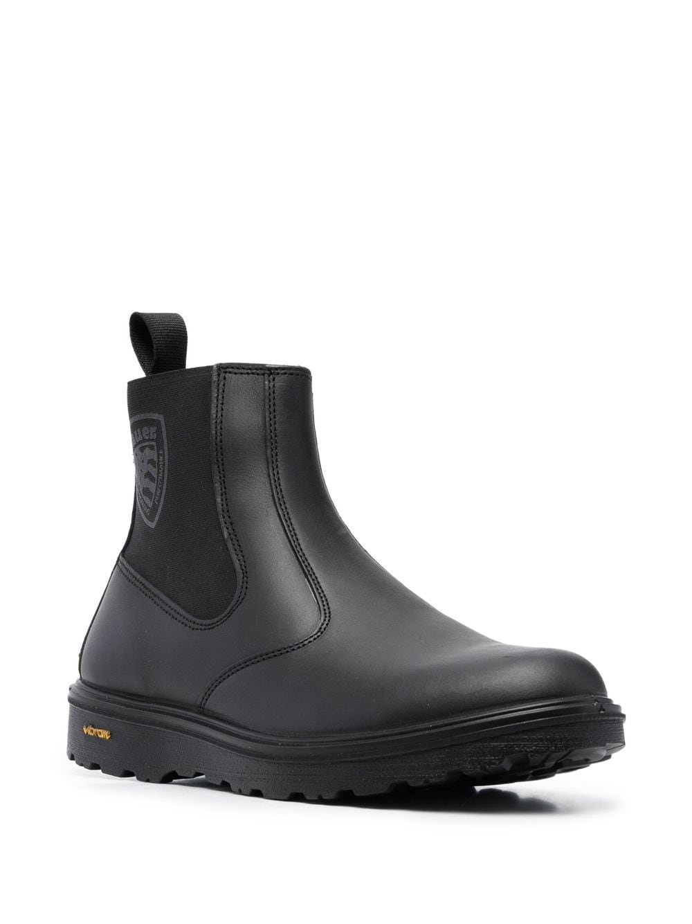 Shop Blauer 30mm Chunky Leather Boots In 黑色