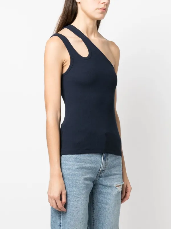 One shoulder vest online top