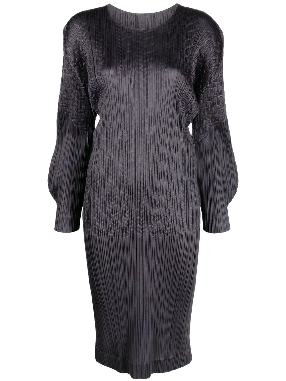 

Pleats Please Issey Miyake Oval plissé-effect midi dress - Grey