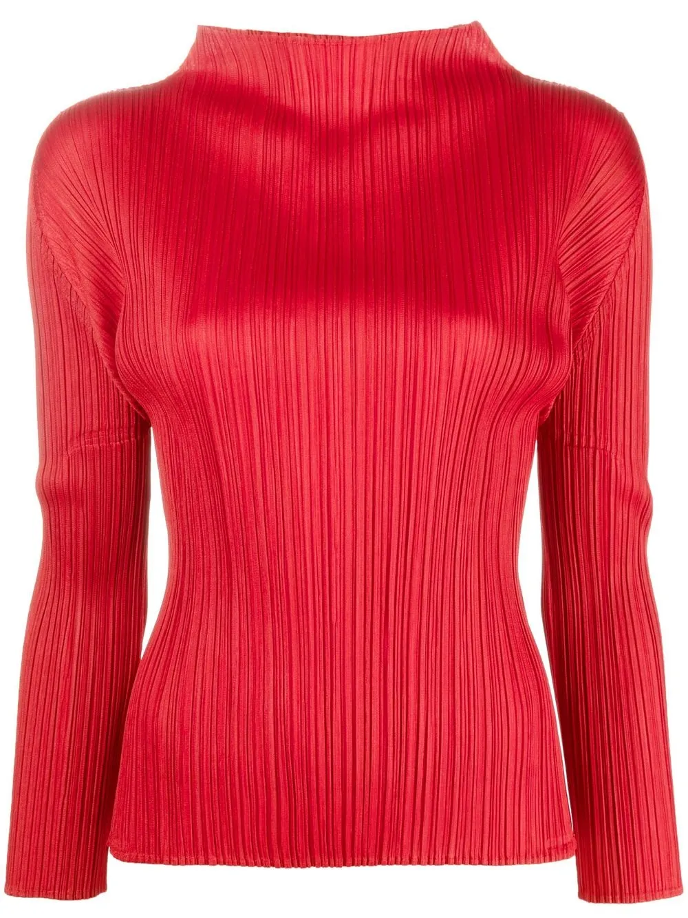 

Pleats Please Issey Miyake plissé-detail long-sleeved top - Red
