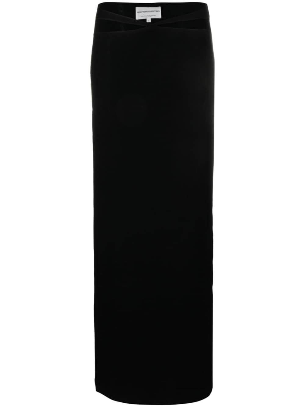 Shop Lama Jouni Strap-detail Knitted Skirt In Black