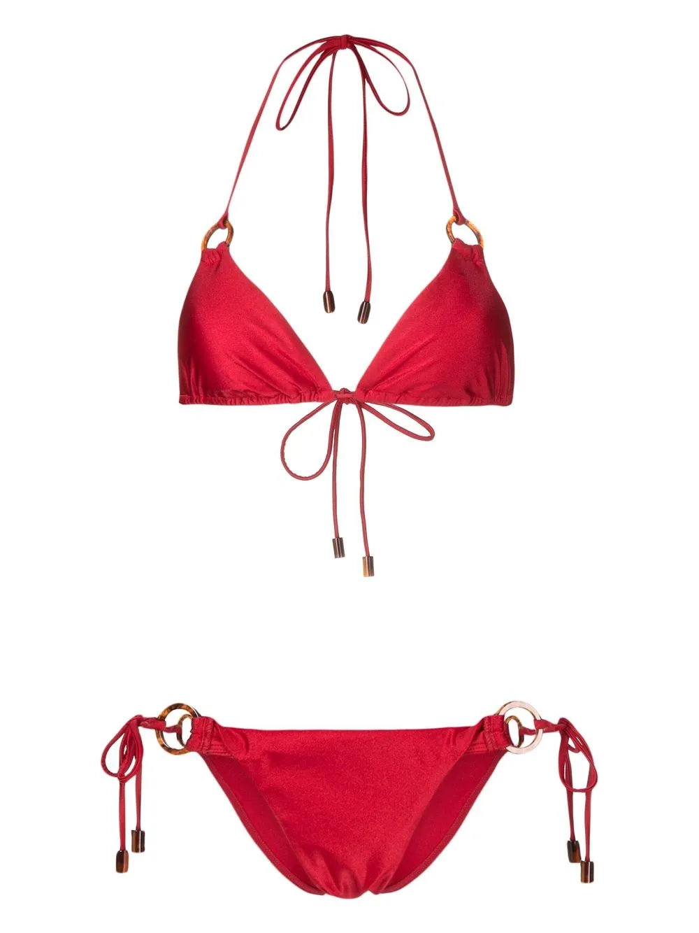 

ZIMMERMANN bikini con cuello halter Clover - Rojo