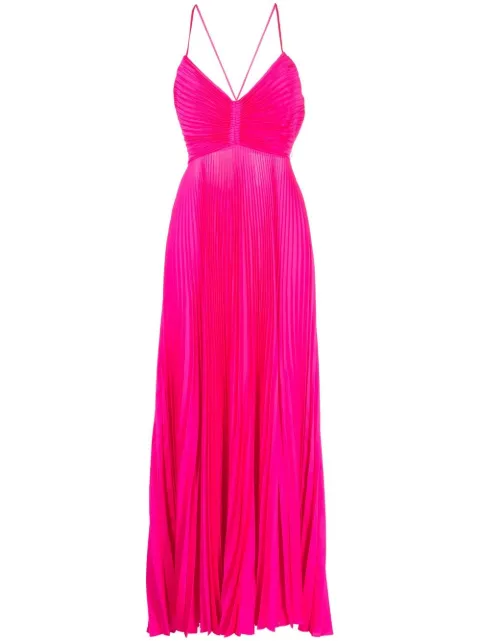 A.L.C. cut-out back fully pleated dress