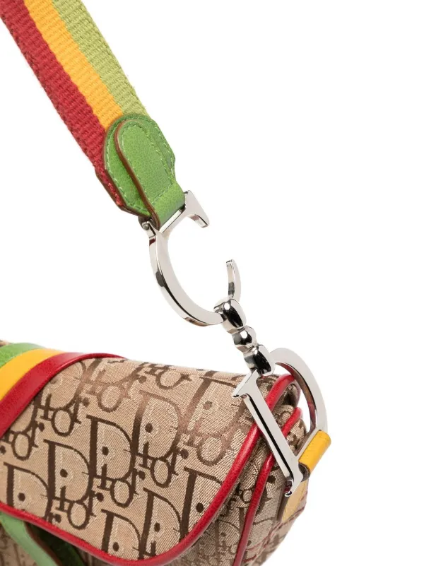 Christian Dior Pre-Owned 2004 pre-owned Rasta Line Saddle Bag 