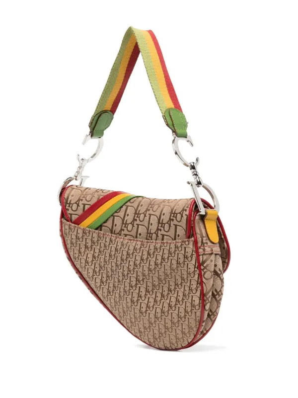 Christian Dior Pre-Owned 2004 pre-owned Rasta Line Saddle Bag 