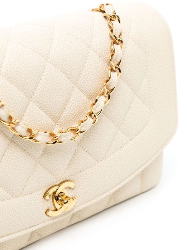 Chanel Pre-owned 1995 Medium Diana Shoulder Bag - Neutrals