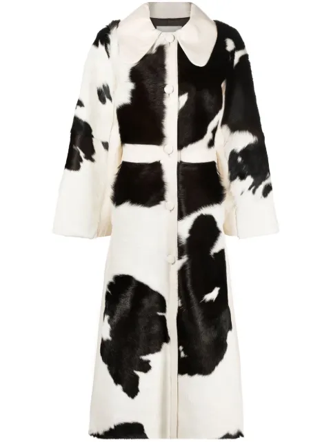 By Malene Birger Madalynn cow-print coat