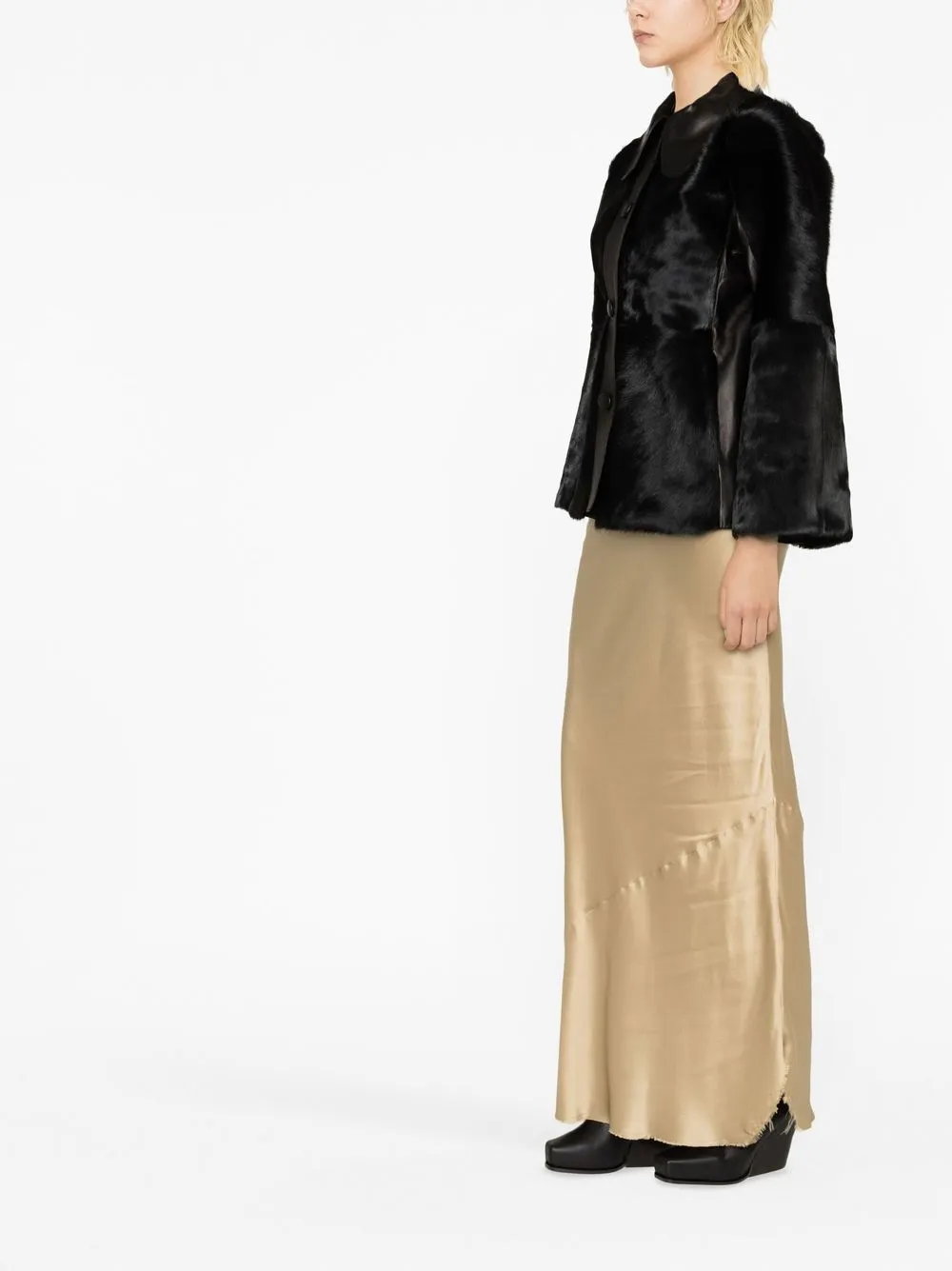 By Malene Birger Cloelle Calf Hair Leather Jacket Farfetch