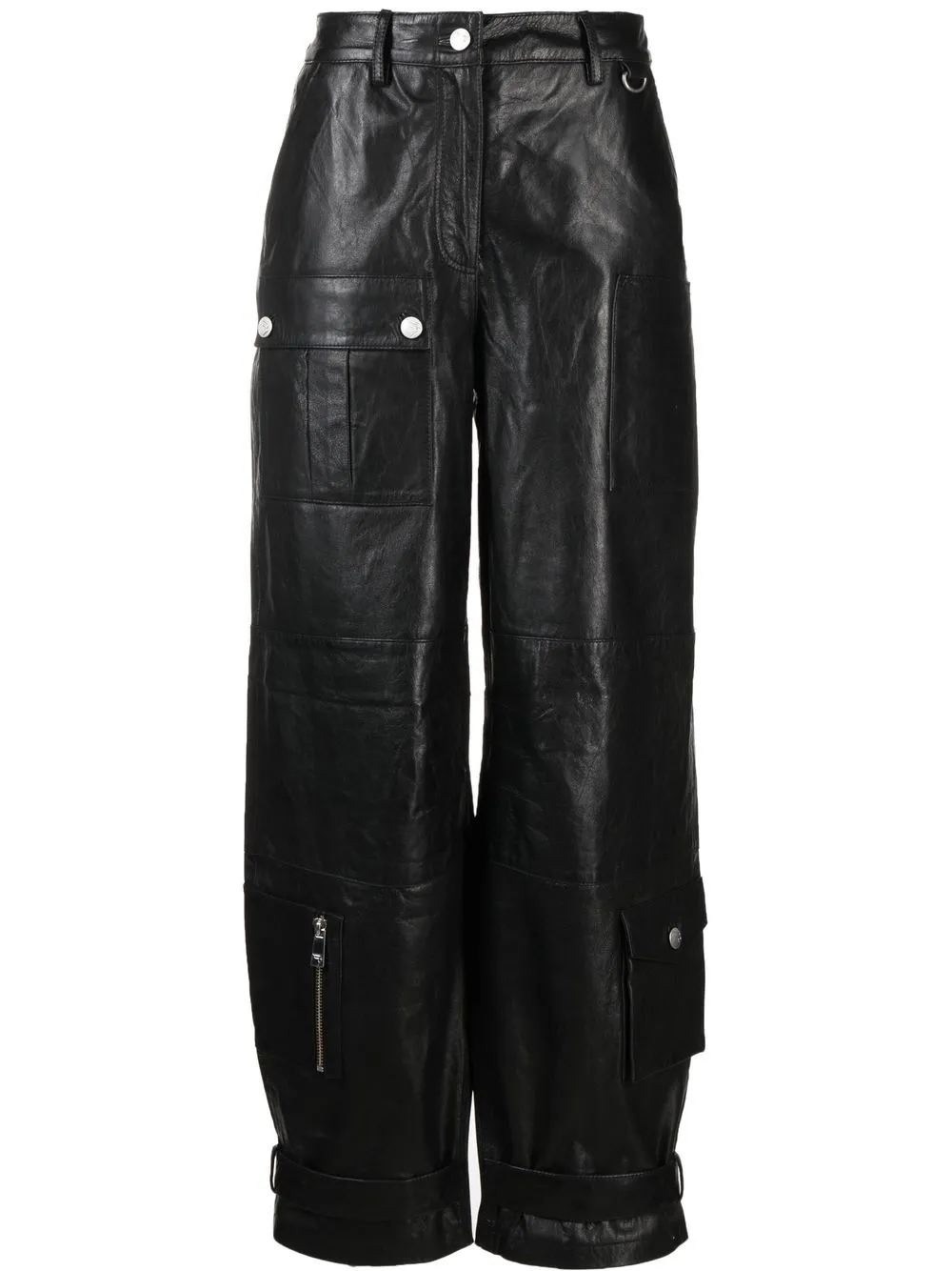 

REMAIN wide-leg leather trousers - Black