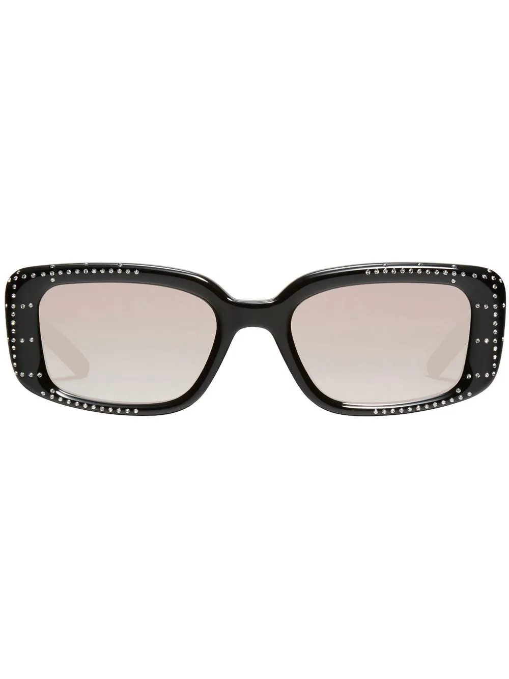 Gentle Monster Gem-embellishment Squared Sunglasses In Black