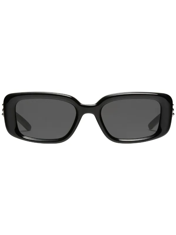 Square-frame sunglasses in black acetate