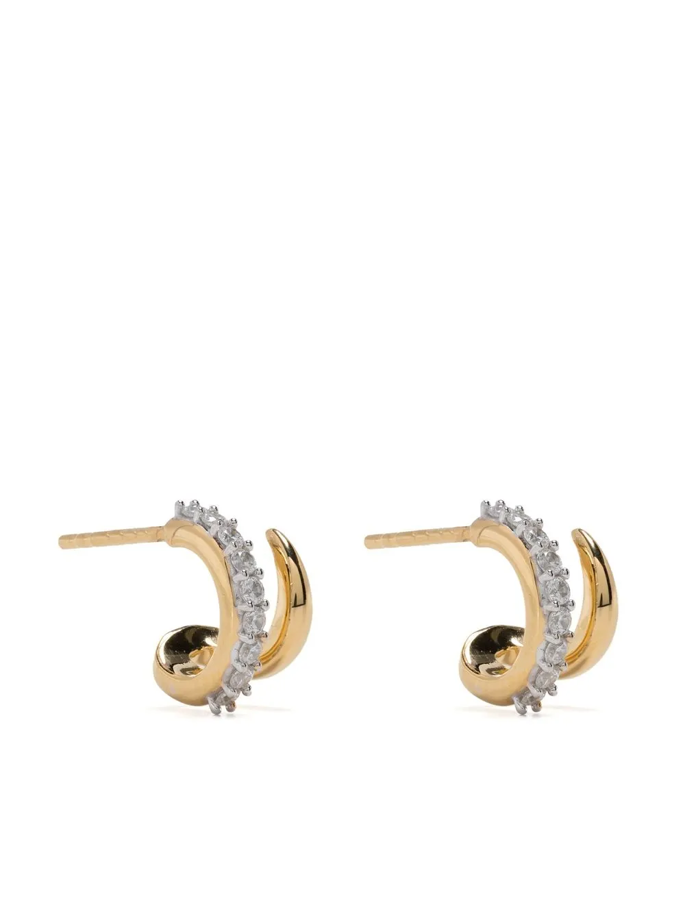 

Missoma crystal-embellished hoop earrings - Gold