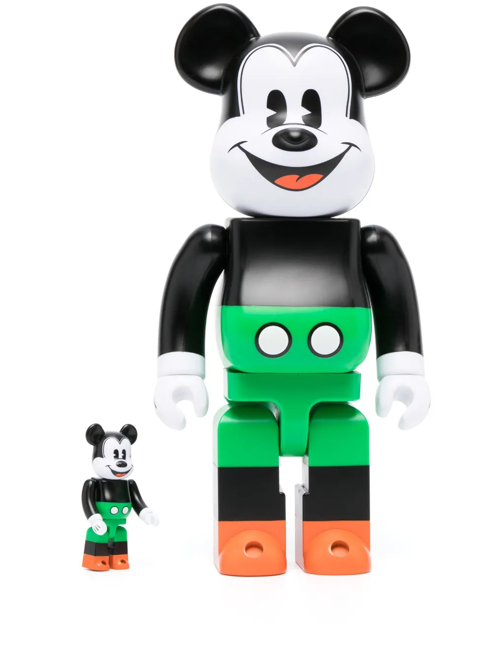 Medicom Toy X Mickey Mouse Be@rbrick 100% And 400% Figure Set In Black