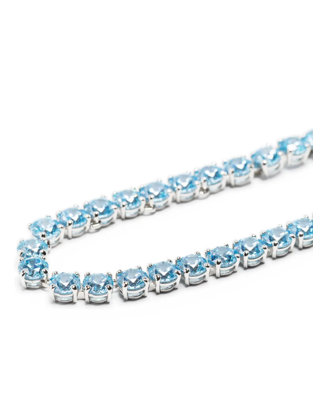 Shop Swarovski Matrix Tennis Crystal-embellished Necklace In Blue