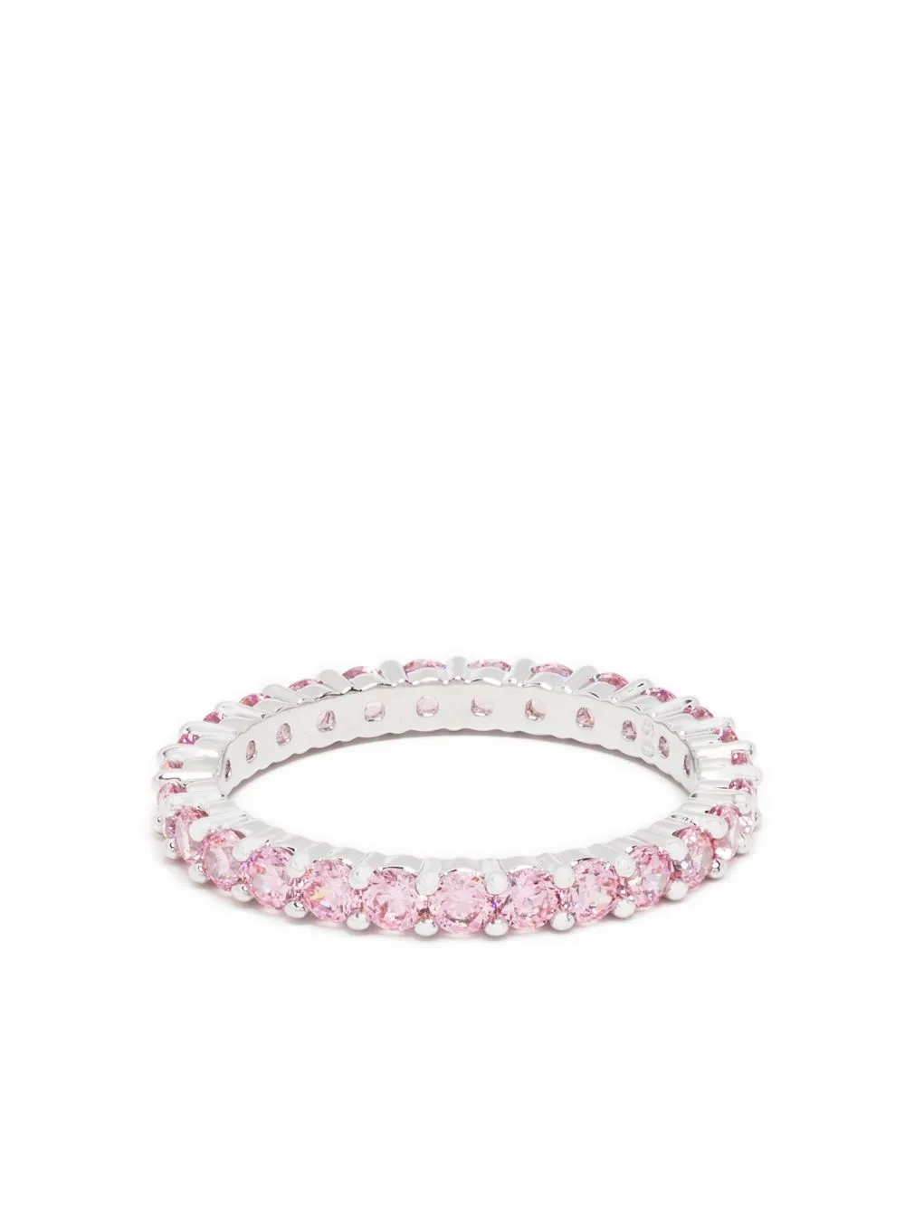 Swarovski Metal Matrix Ring Embellished With Crystals In Pink