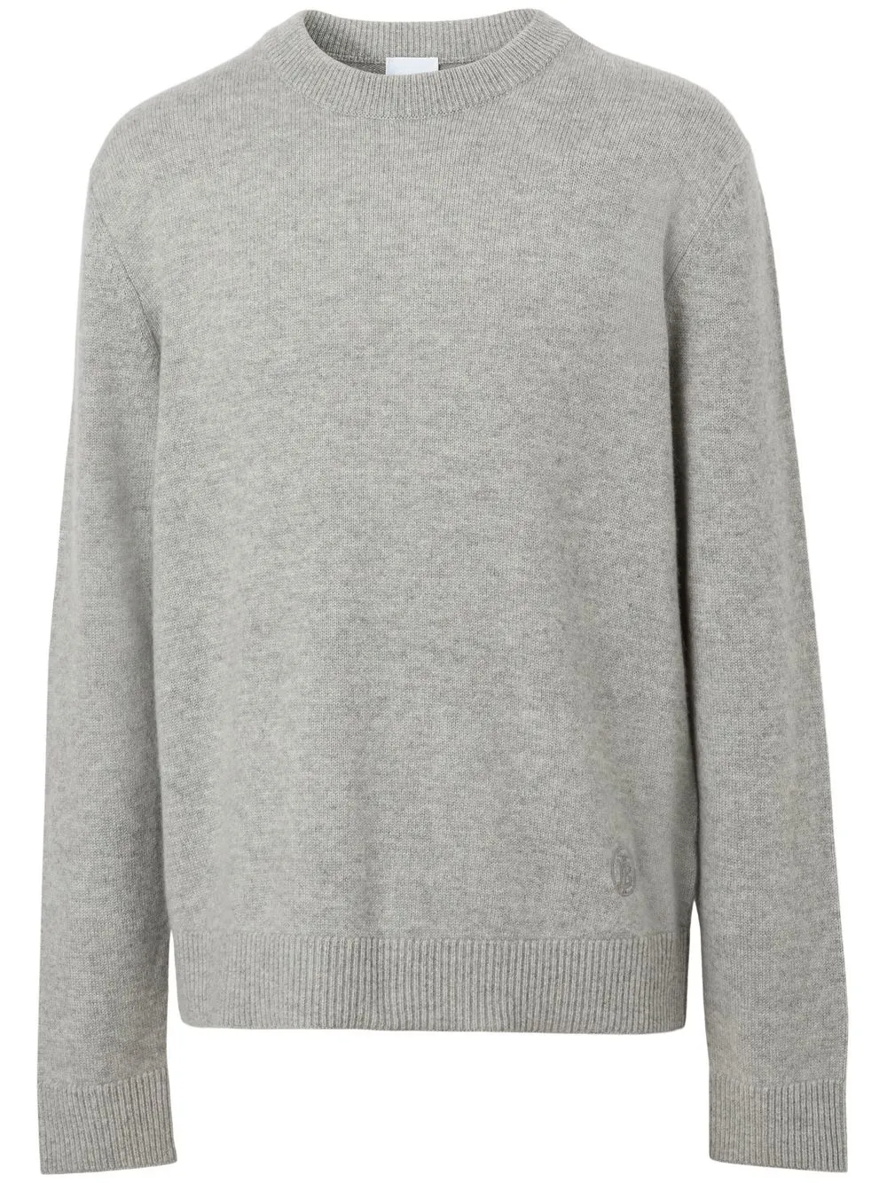 

Burberry monogram-embroidered cashmere jumper - Grey