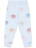 Burberry Kids EKD-print cotton track pants - Blue