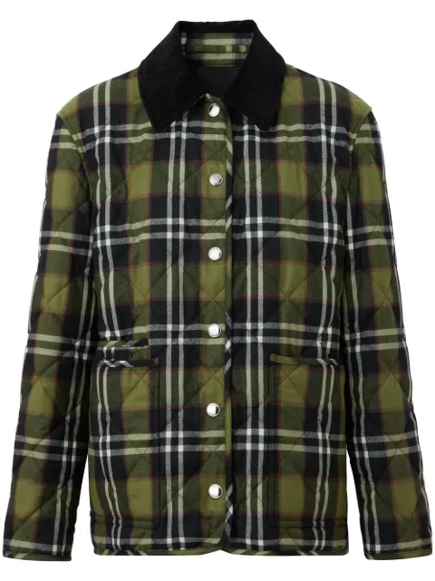 Burberry check-print quilted jacket