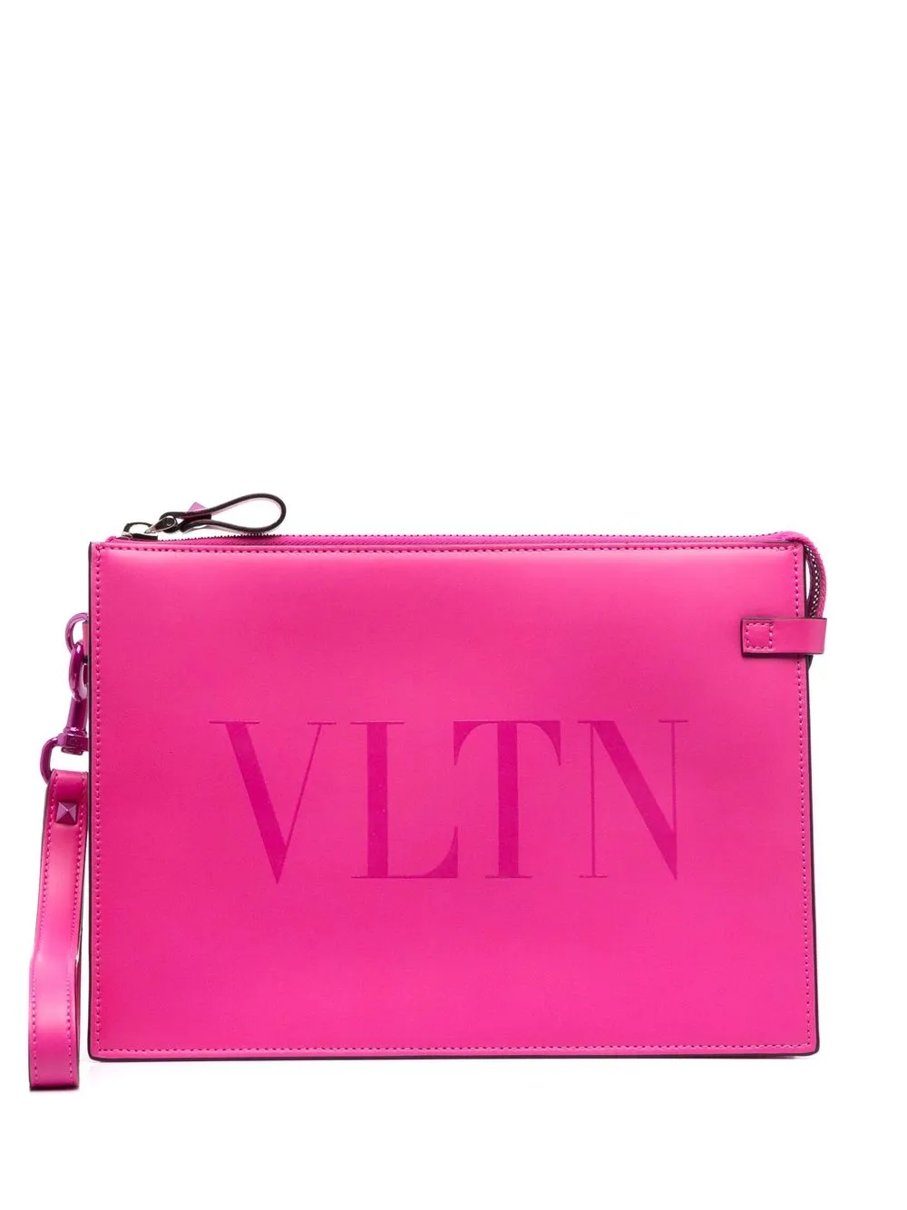 

Valentino Garavani VLTN zipped clutch - Pink