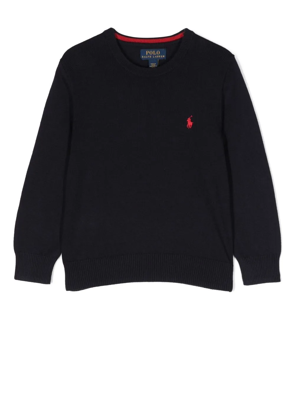 

Ralph Lauren Kids logo-embroidered knitted sweater - Blue