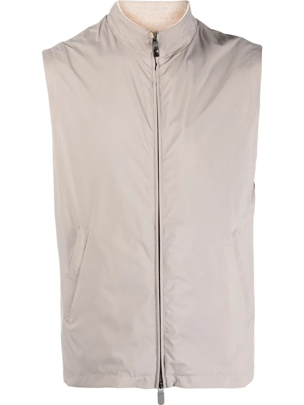 

Canali front zip-up fastening gilet - Neutrals