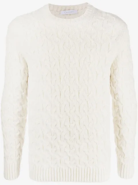 Cruciani textured round-neck jumper
