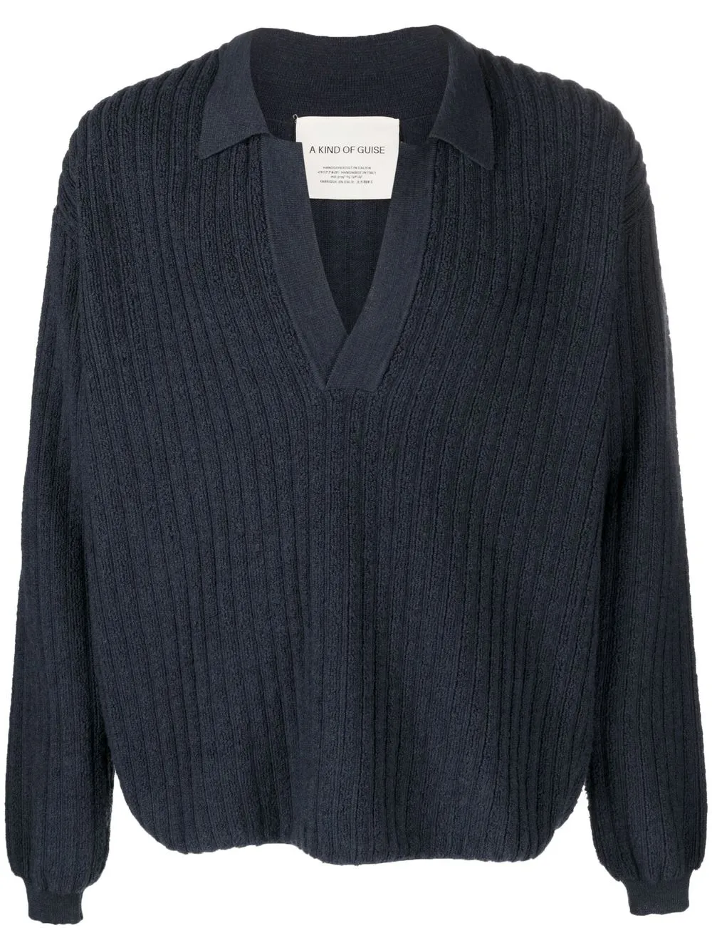 

A Kind of Guise Nikiski rib-knit polo top - Blue